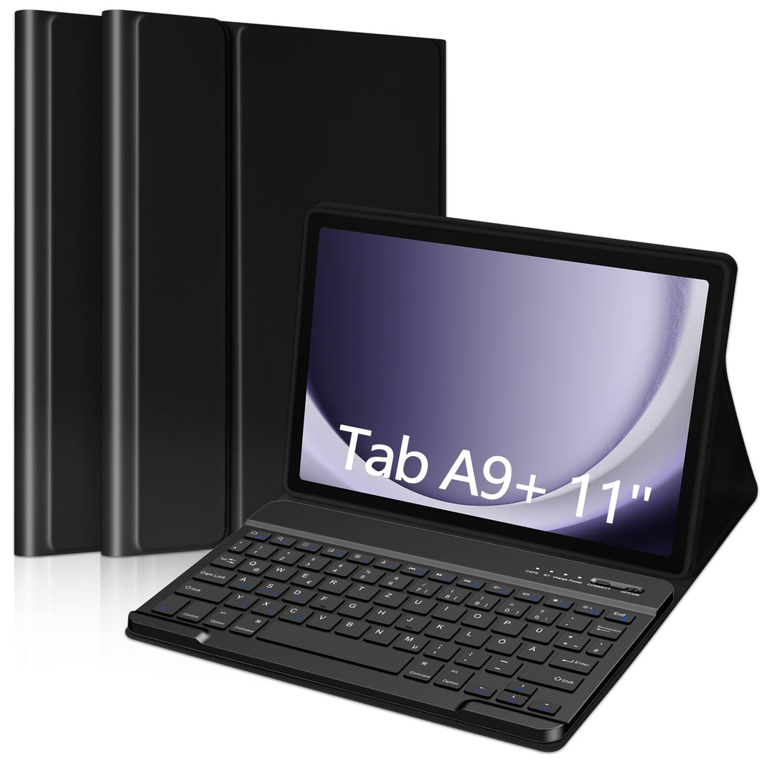 aMZCaSE Bluetooth-Tastaturgehäuse für Samsung Galaxy Tab A9+/ A9 Plus 11 Zoll 2023(SM-X210/X216/X218