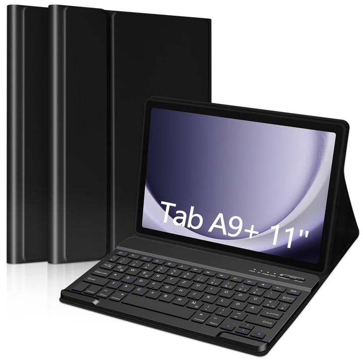 aMZCaSE Bluetooth-Tastaturgehäuse für Samsung Galaxy Tab A9+/ A9 Plus 11 Zoll 2023(SM-X210/X216/X218