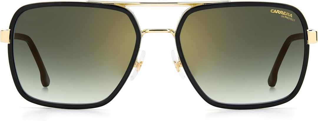 Carrera Unisex Carrera 256/S Sunglasses 58/18/140 Gold Black/ Green Shaded Gold Mirror, 58/18/140 Go