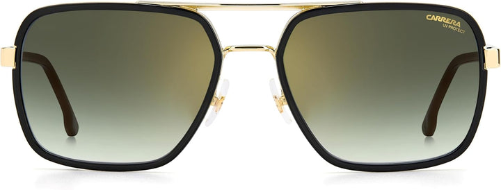 Carrera Unisex Carrera 256/S Sunglasses 58/18/140 Gold Black/ Green Shaded Gold Mirror, 58/18/140 Go