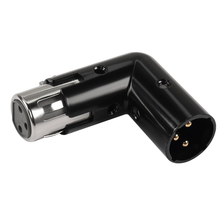 QIANRENON Verstellbarer 90° Winkel Mikrofon Adapter Extender - 3Pin XLR Stecker auf Buchse Rechter W