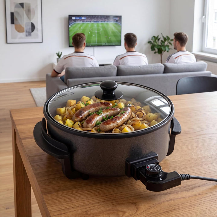 Tristar PZ-9135 Grillpfanne und Multifunktions-Pfanne, 1500 Watt Leistung, 30 cm ø,