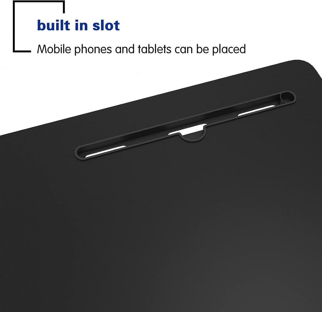 soges Computertisch Laptoptisch höhenverstellbar PC-Tisch mit Rollen, Oberfläche mit Einschnitt als