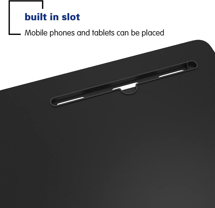 soges Computertisch Laptoptisch höhenverstellbar PC-Tisch mit Rollen, Oberfläche mit Einschnitt als