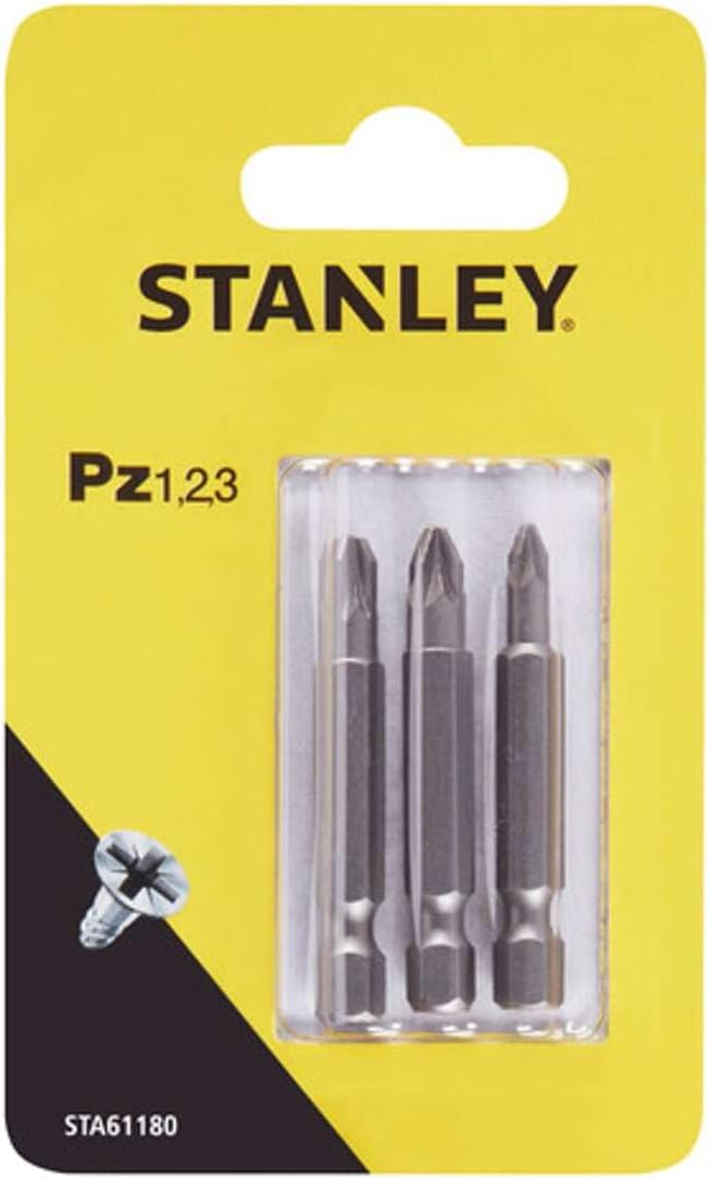 3 puntas Pozidriv 50mm Pz1, Pz2 y Pz3