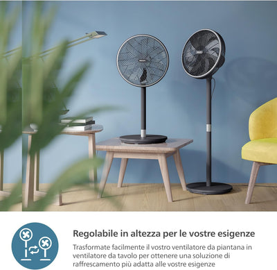 Philips Smart Standventilator Serie 3000. Starke & extrem leise SilentWings-Technologie. 19 dB. 2-in