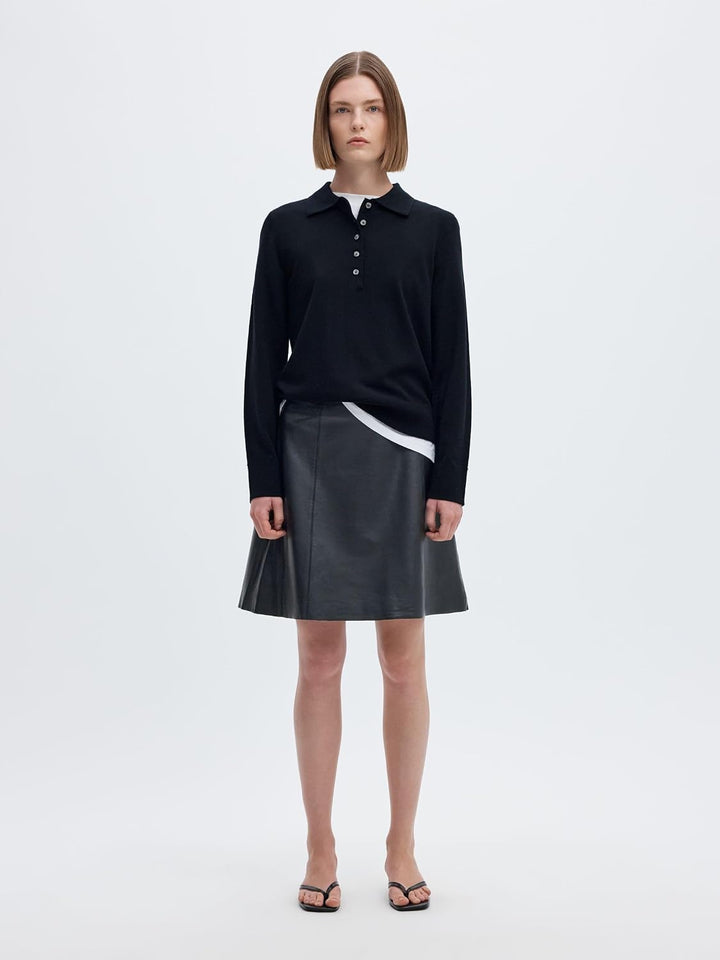 Selected Femme Female Lederrock Mini 42 Schwarz, 42 Schwarz