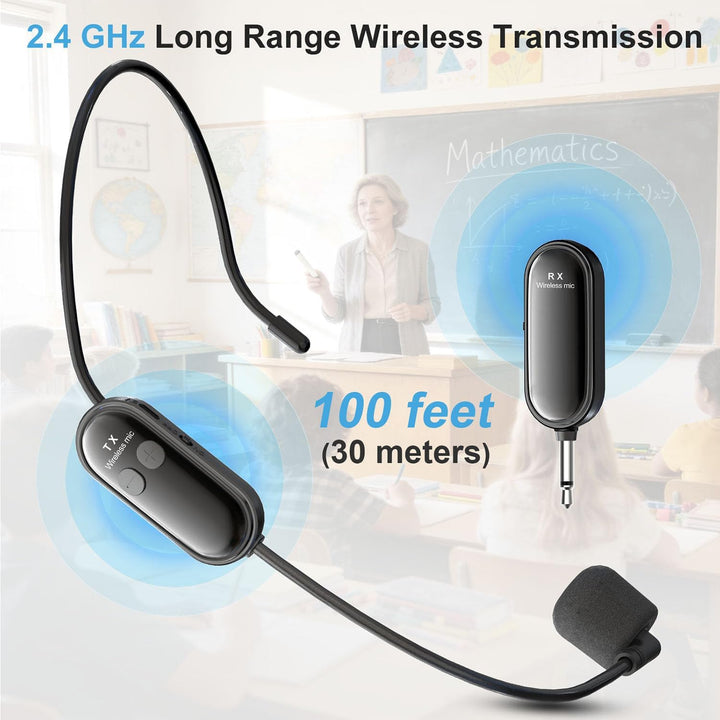 2,4GHz Drahtloses Microphone, USB-C Aufladung Kabelloses Mikrofonsystem
