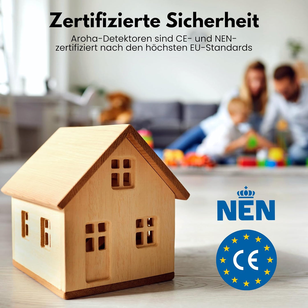 Aroha Smart Connect Rauchmelder & Kohlenmonoxid Melder WLAN - 10 Jahre Batterie - Kombination CO Mel