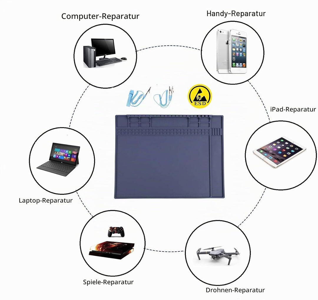 HPFIX Antistatik Matte for Computer,Laptop,Cellphone,iPad Electronics Repair, ESD Soldering Mat Heat