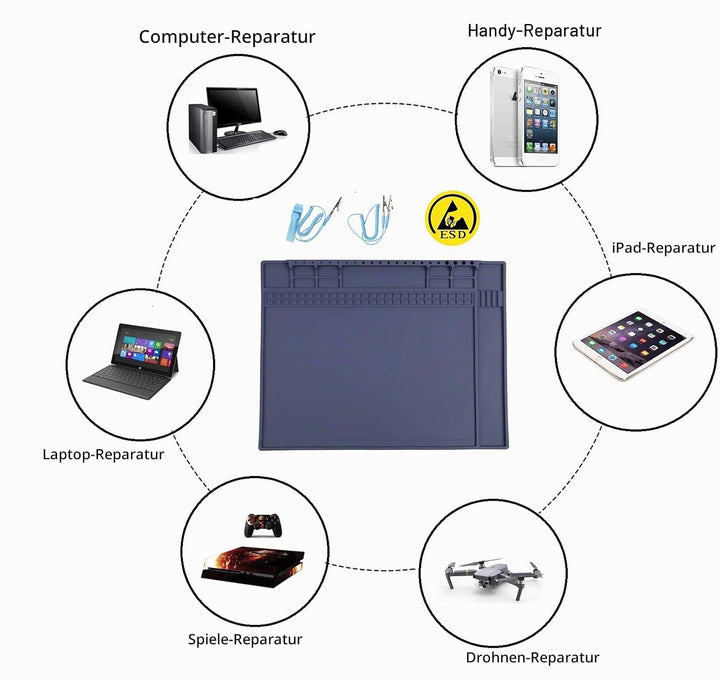 HPFIX Antistatik Matte for Computer,Laptop,Cellphone,iPad Electronics Repair, ESD Soldering Mat Heat