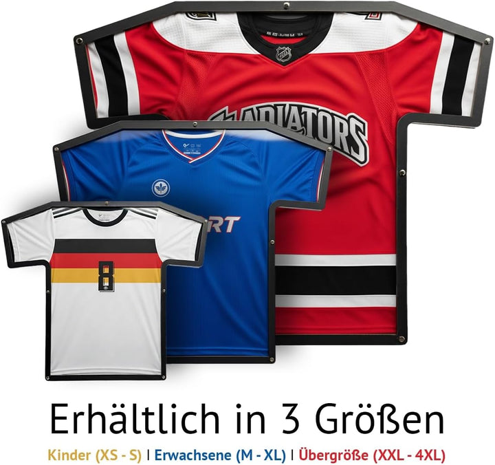 Trikotrahmen in T-Form, Kinder (XS - S), Anthrazit, für T-Shirts, Fussballtrikots, Sporttrikots, bru