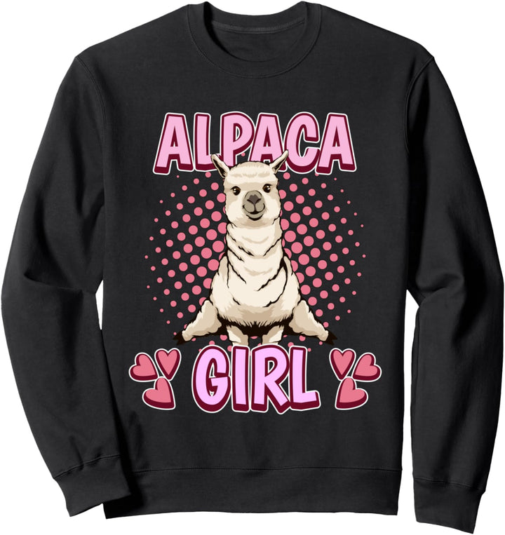 Mädchen Alpaca Girl Alpaka Sweatshirt