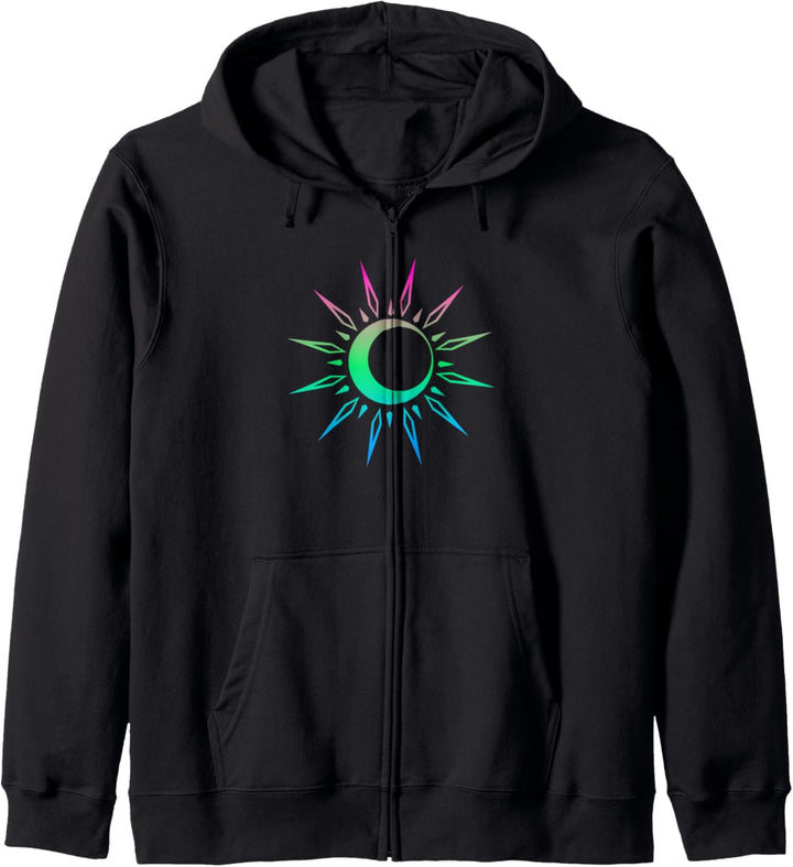 Polysexueller Himmlischer Spiritueller Poly Pride Sun Moon Kapuzenjacke