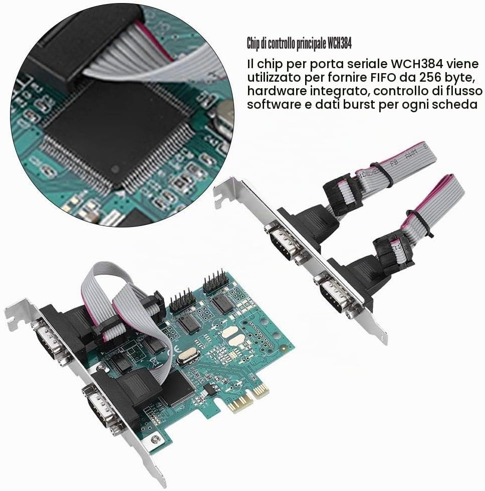 PCI-E Adapter, PCI-E auf RS232 4-Port Serial Port Konverter PCI Express Controller Adapter Erweiteru