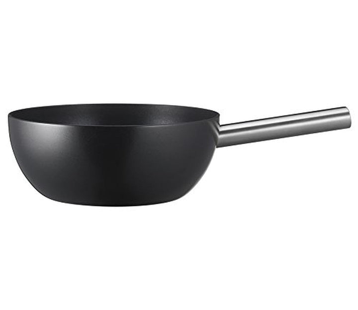 Spring Fondue Topf | Caquelon aus Aluminium-Guss | schwarz emailliert | Edelstahl Griff | antihaftbe