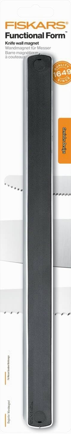 Fiskars Wandmagnet für Messer, Länge: 32 cm, Metall/Kunststoff, Functional Form, Schwarz/Silber, 100
