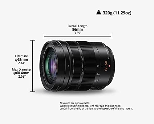 Panasonic H-ES12060E Leica DG Vario-Elmarit Kamera Objektive (12-60mm/F2.8-4.0, Standardzoom, Dual I
