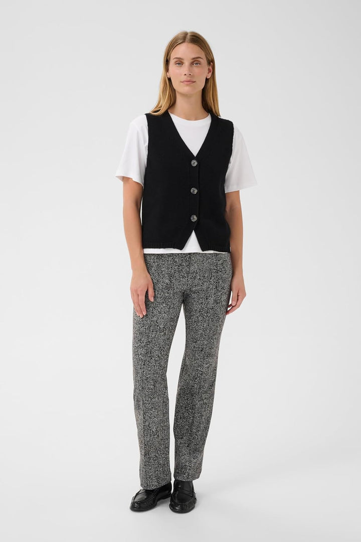 PART TWO Damen Jerseyhose PontasPW Comfort Taile Gerade 34 Salt And Pepper, 34 Salt And Pepper