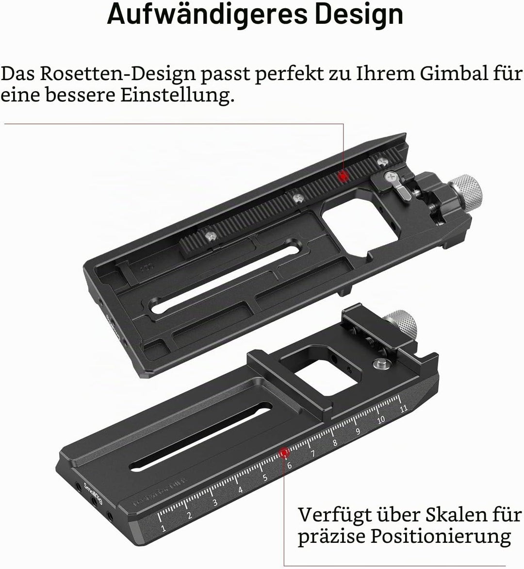 SMALLRIG RS2/RSC2/RS3/RS3 Pro Quick Release Plate Schnellwechselplatte mit Arca-Swiss für DJI RS 2/R