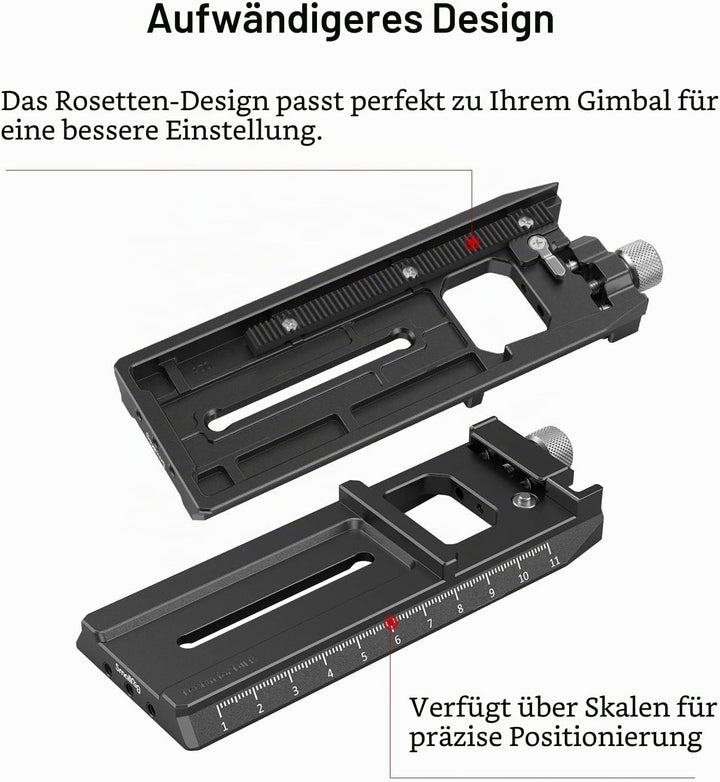 SMALLRIG RS2/RSC2/RS3/RS3 Pro Quick Release Plate Schnellwechselplatte mit Arca-Swiss für DJI RS 2/R