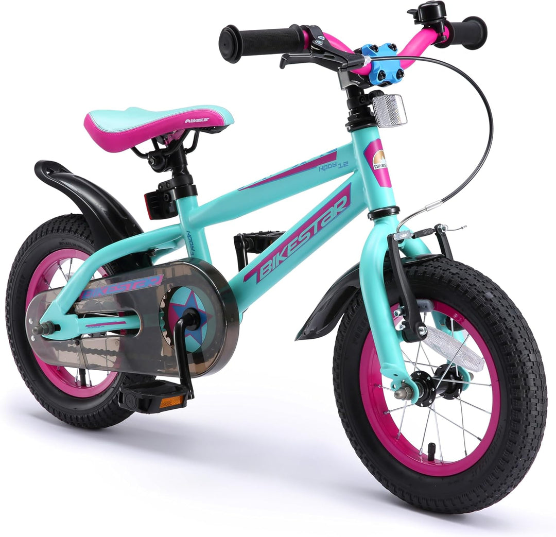 BIKESTAR Kinderfahrrad 12 Zoll für Mädchen und Jungen ab 3-4 Jahre | 12er Kinderrad Mountainbike | F