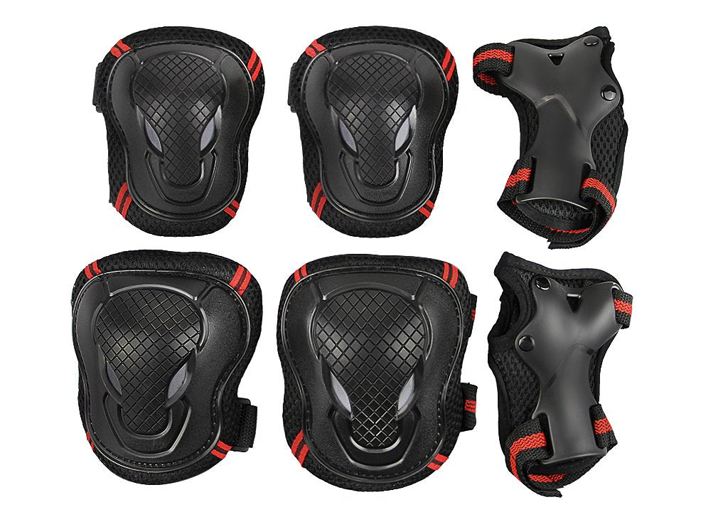 Liying Neu Damen Herren Protektoren Set Schützer Set 6pcs Knieschoner Ellenbogenschützer Handgelenks
