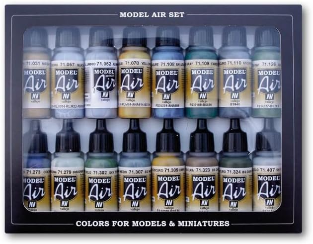 Vallejo 71189 Farbset, WWII, 16 x 17 ml, British RAF/FAA Model Air Set 17 ml, 17ML