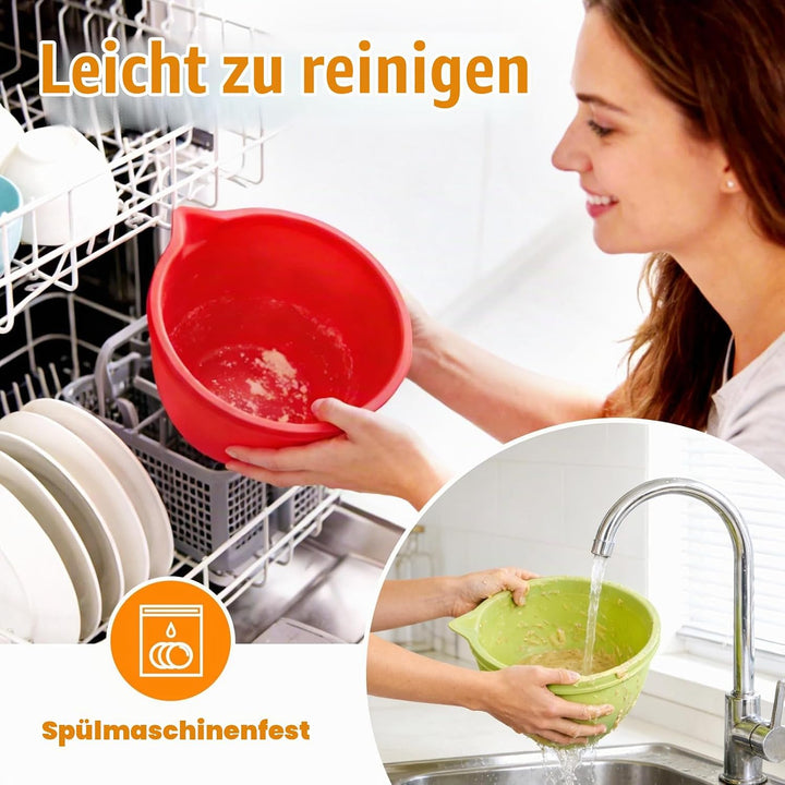 Silikon Einlagen, kompatibel mit Kitchen Aid 4,5-5 Quart Mixer mit kippbarem Kopf, 2 Einlagen mit De