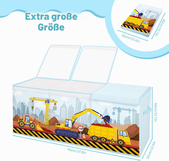 Extra Gross Aufbewahrungsbox, Faltbare Spielzeugkiste mit Deckel&amp;Griff, Oxford spielzeug aufbewahrun