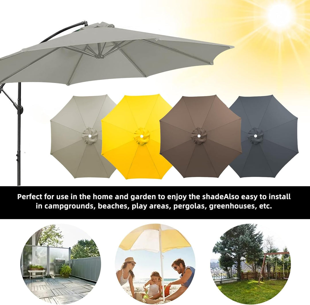 MENAYODA Sonnenschirm Ersatzbezug, Terrassenschirm Ersatzdach, 3 m Wasserdicht, Langlebig Sonnenschi