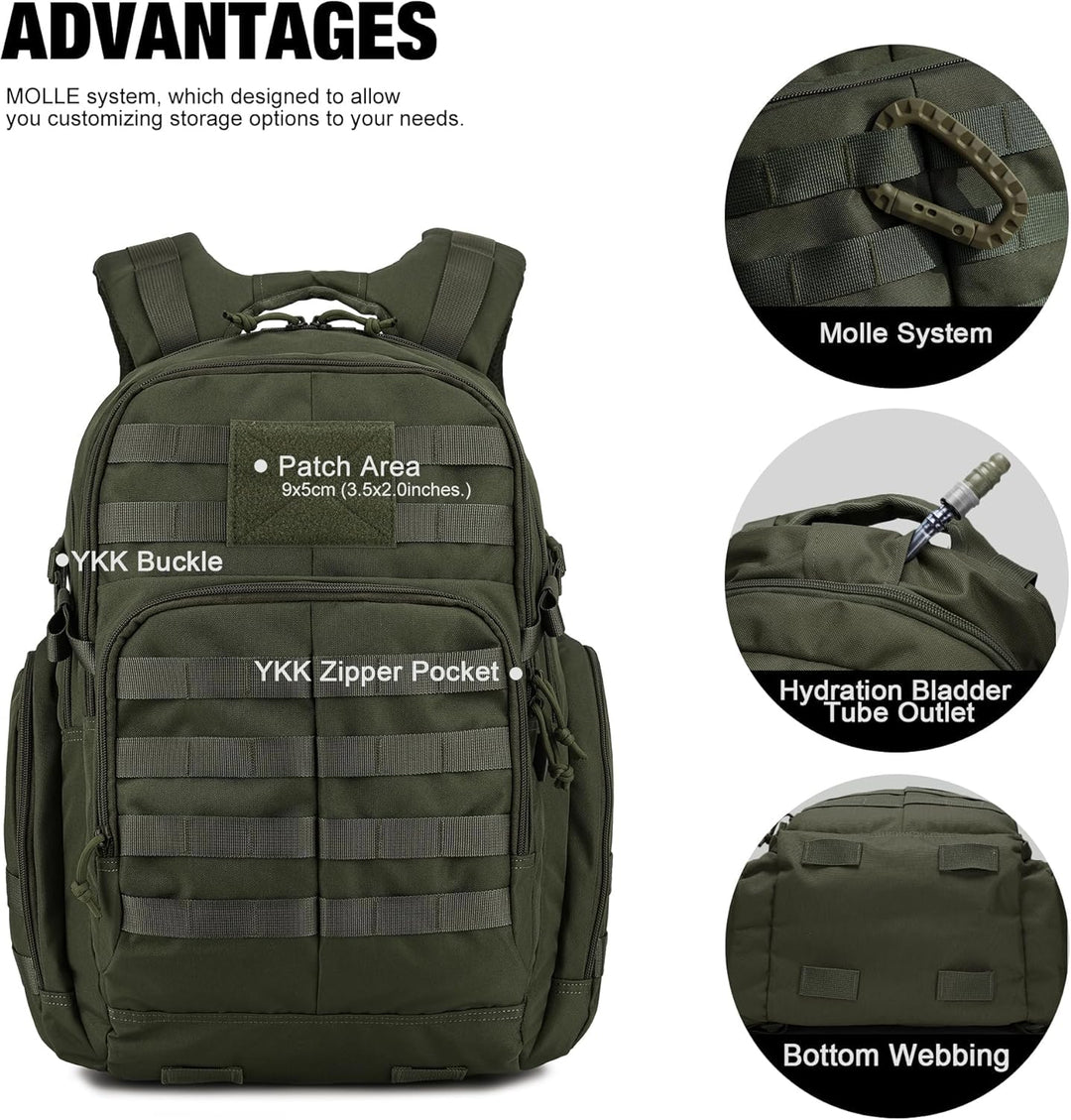 Mardingtop 25L/28L/40L Militär Rucksack Herren Arbeit für Taktischer Assault Wandern Reisen Outdoor