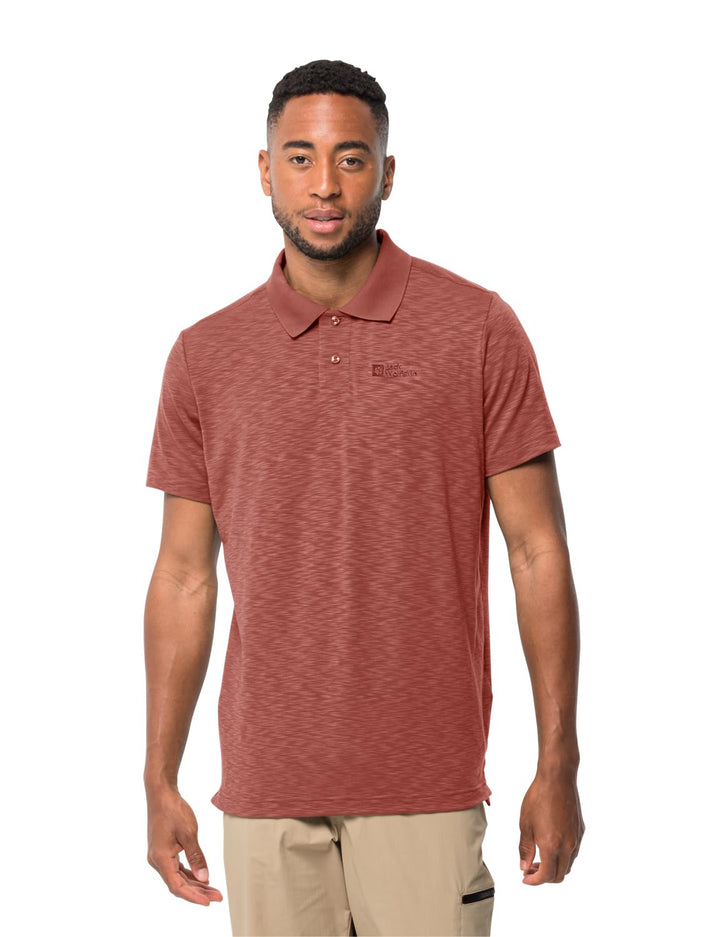 Jack Wolfskin Herren Travel Polo M Polo S Barn Red, S Barn Red