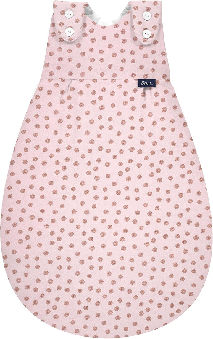Alvi Baby Mäxchen Aussensack curly dots/Ganzjahresschlafsack mitwachsend/Babyschlafsack grössenverst