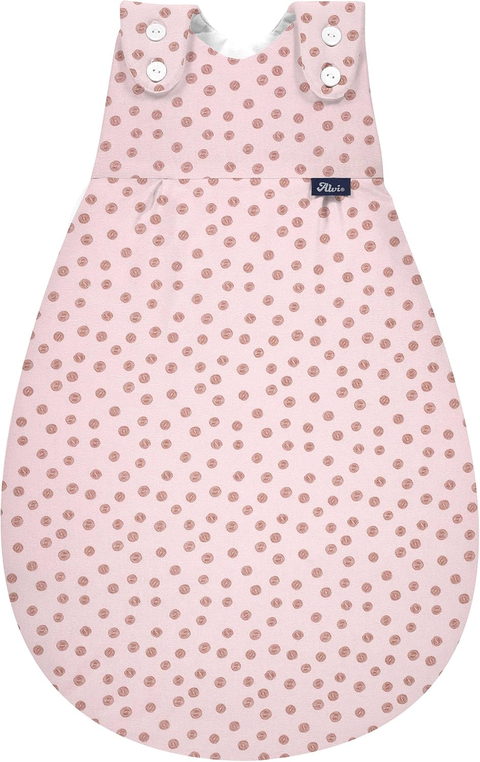 Alvi Baby Mäxchen Aussensack curly dots/Ganzjahresschlafsack mitwachsend/Babyschlafsack grössenverst