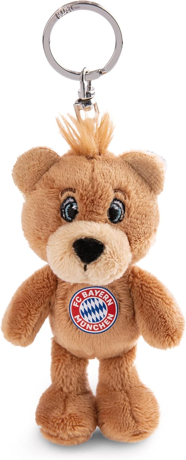 NICI 49071 Schlüsselanhänger FC Bayern Bear Berni 10cm braun aus nachhaltiger Herstellung Berni Schl