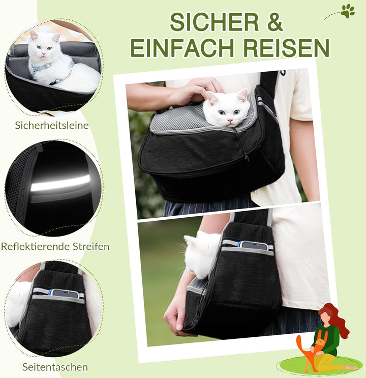 ALLSOPETS Hundetasche Tragetuch Hund Schultertasche Katzentragetasche Haustiere Tasche für Katzen un