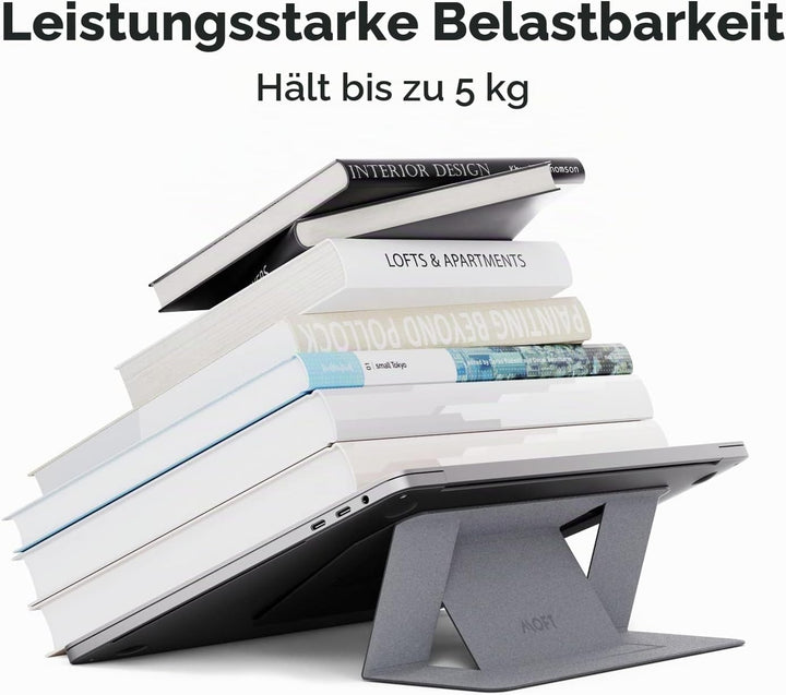 MOFT Laptop Ständer, Faltbarer Laptopständer Notebook Ständer mit 2 einstellbaren Winkeln, Haltung V
