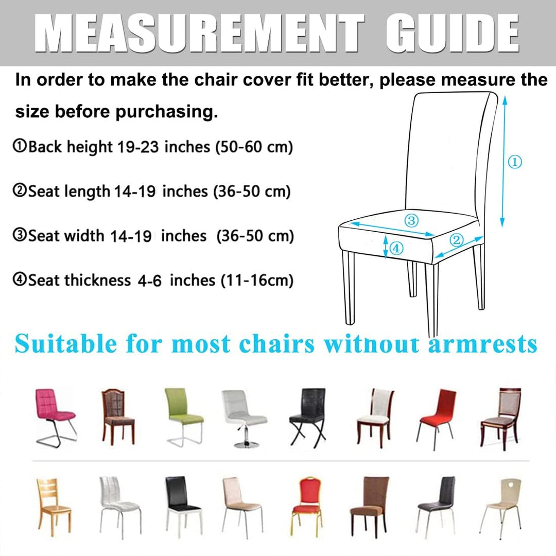 HZDHCLH Stuhlhussen 4er Set Stuhlbezüge Stretch abnehmbar, waschbar, Esszimmerstuhl-Schutzsitz für H