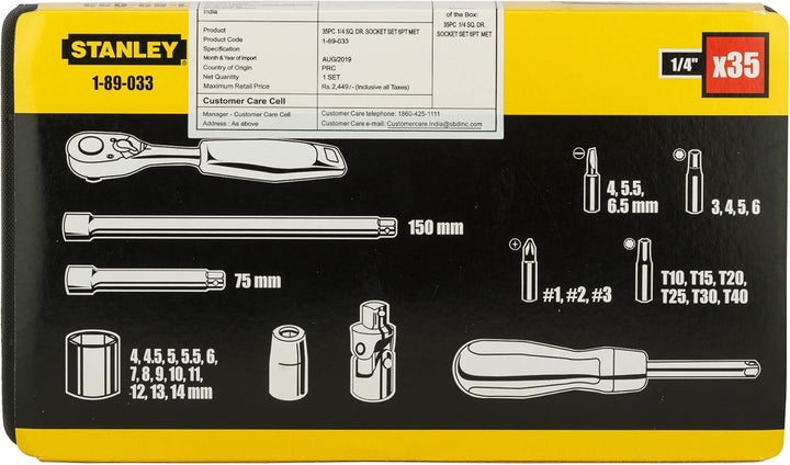 Stanley Steckschlüssel Satz 1/Schlauchklemmen Schlauchschellen 4Sd 1 033 89 (alte Version)