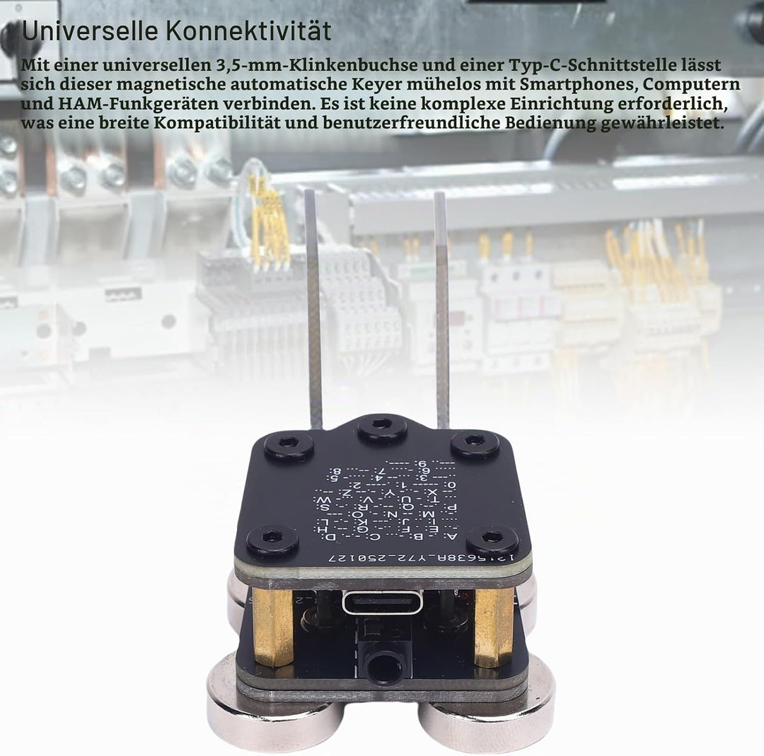 Morse Code Keyer Double Paddle CW Automatische PCB 4 ND Magnettrainer USB -Schnittstelle Morse Key f
