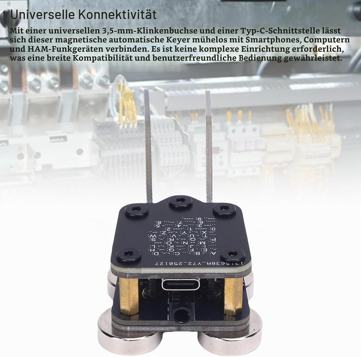 Morse Code Keyer Double Paddle CW Automatische PCB 4 ND Magnettrainer USB -Schnittstelle Morse Key f