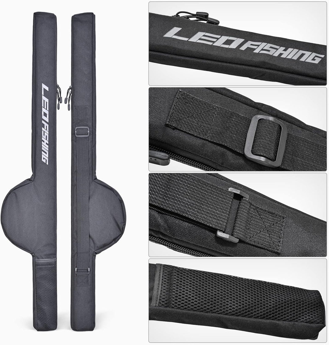 LEOFISHING Tragbare Angelrute Fall Faltbare Angelrute Tasche Angelrute Tackle Schutzhülle Fall Angel