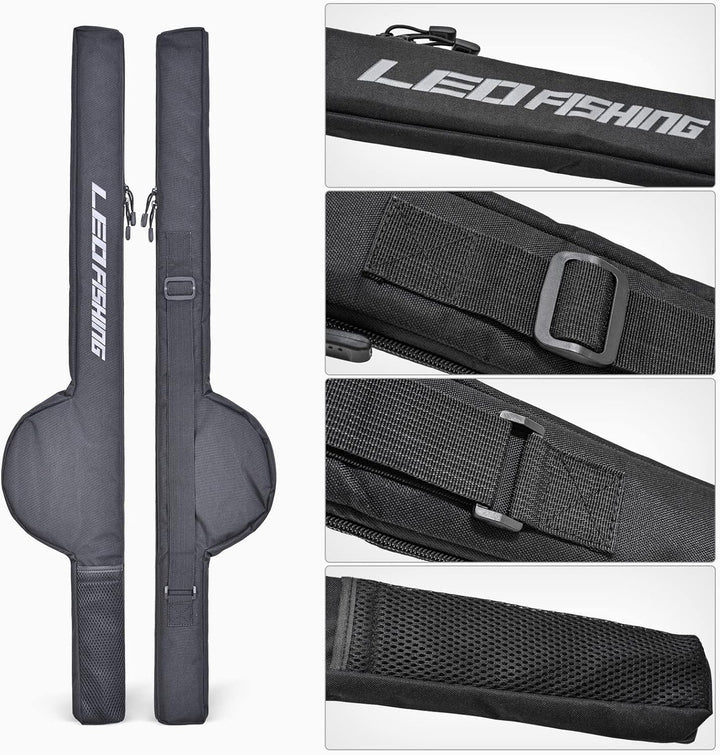 LEOFISHING Tragbare Angelrute Fall Faltbare Angelrute Tasche Angelrute Tackle Schutzhülle Fall Angel