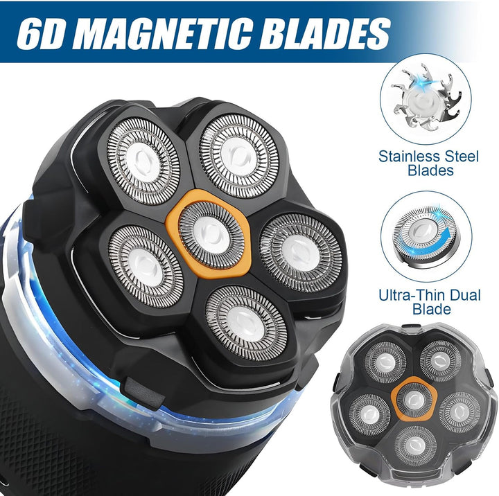 1 Stück 6 Blade Head Shaver Ersatzköpfe kompatibel mit DOAO JoyKoi Solimpia Singphere AEXIRI Head Sh