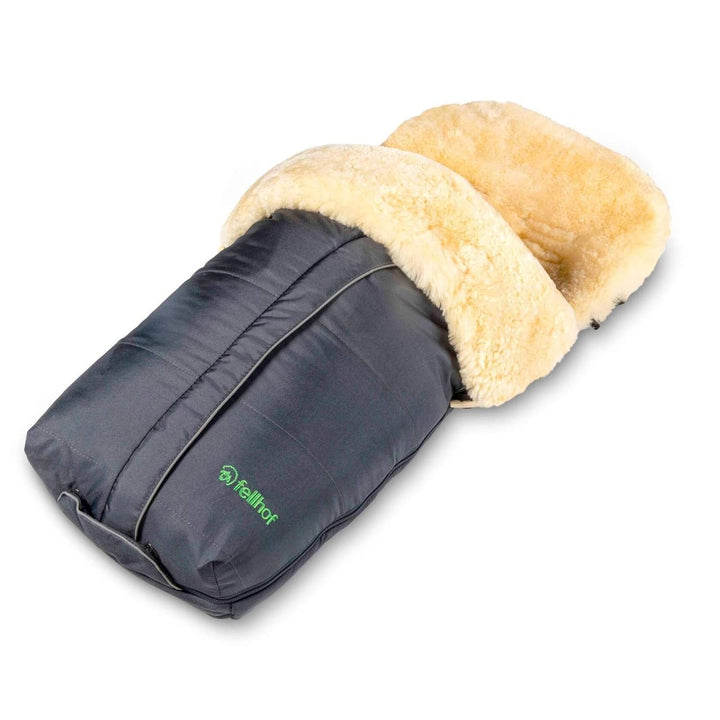Fellhof 108301 Lammfell Fusssack Cortina, OEKO-TEX® Standard 100 zertifiziert, 45x97 cm, wind- und w