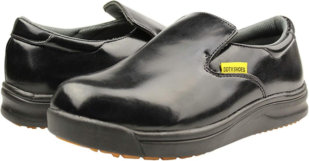 DDTX Kochschuhe Arbeitsschuhe Herren Unisex SRC rutschfest Ölbeständig Anti-Splash Leicht Schwarz/We