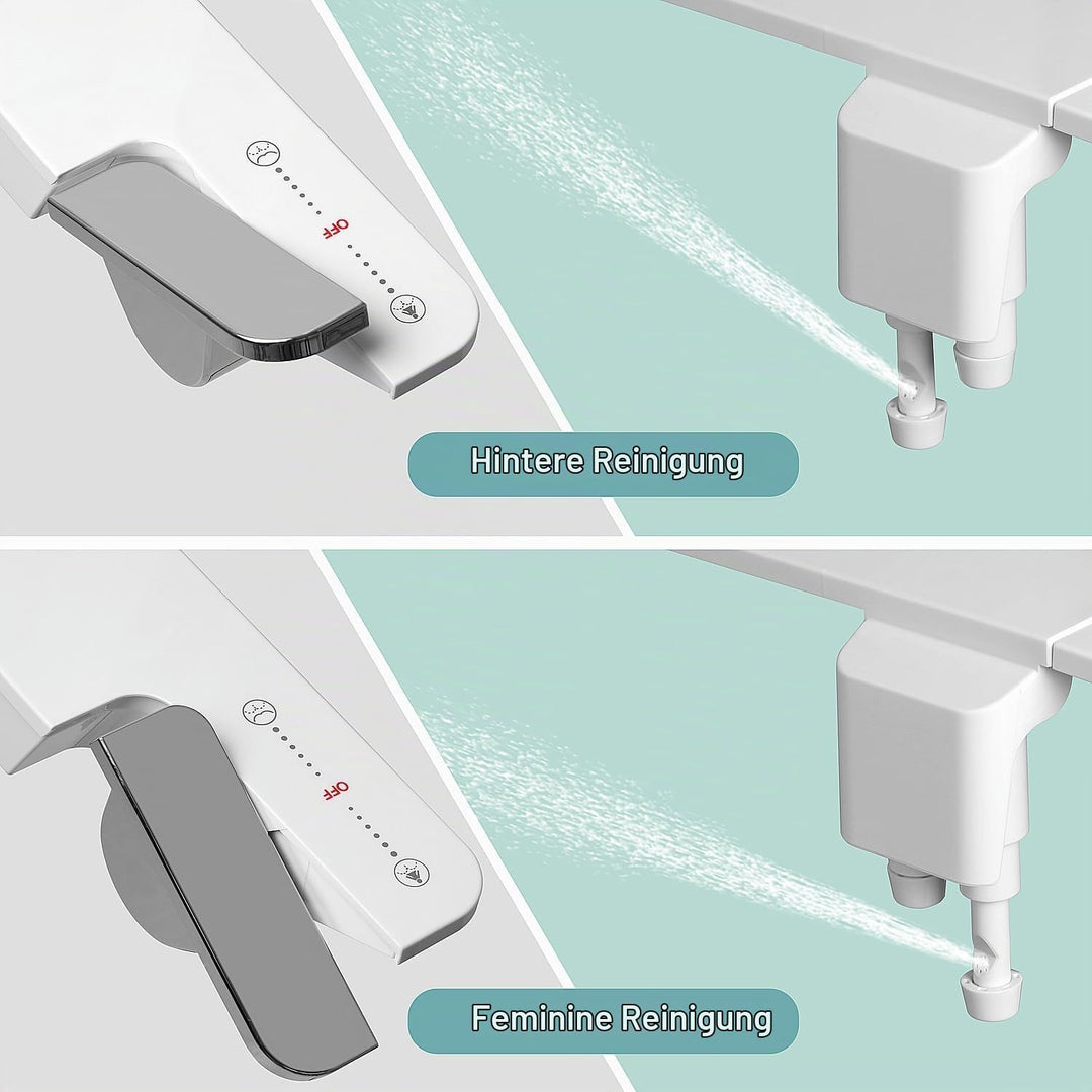 Bidet-Aufsatz für Toilette – nicht elektrischer Kaltwasser-Bidet-Toilettenaufsatz, einstellbarer Was