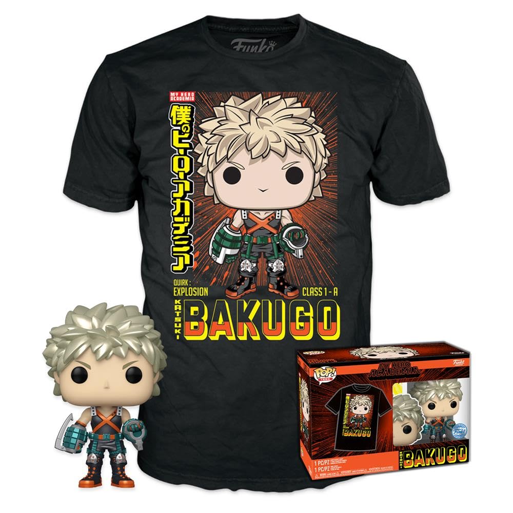 Funko Pop! & Tee (Adult): My Hero Academia - Katsuki Bakugo (Metallic) (Special Edition) Vinyl Figur