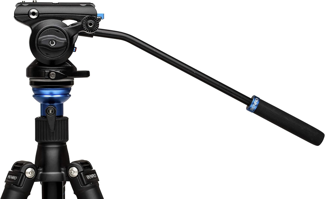 Benro S4 PRO Flat Base Fluid Video Head, 8.8 lb Max, 2 Step Counterbalance (1&2), 1/4""-20 Accessory